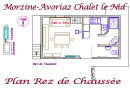 Chalet le Nid Plan du rez de Chausse