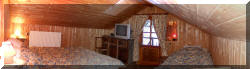 Photo panoramique, Morzine, Chalet le nid, la chambre c�t� for�t.