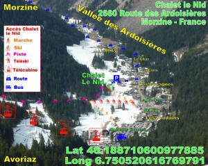 Plan d'accs Chalet le Nid